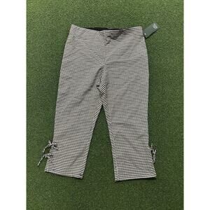 Wild Fable black and white gingham capri pants with side tie